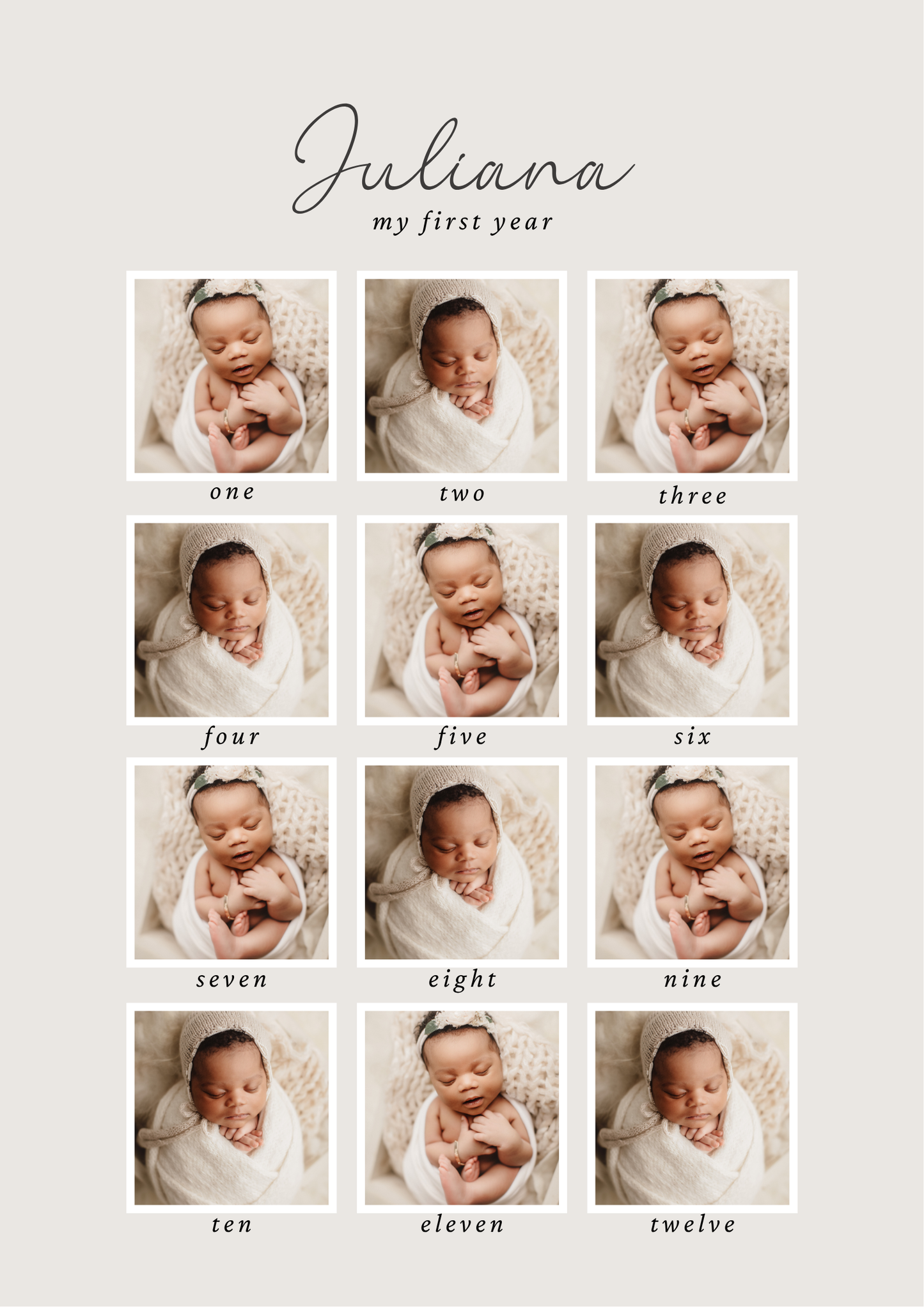 Newborn to One - Flexible Magnets (Pack of 12)